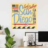 San Diego Surf Challenge 1986 Poster (Heimbüro)