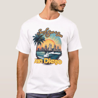 San Diego, "Surf, Sun & Sea" T-Shirt