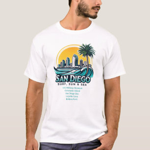 San Diego, "Surf, Sun & Sea" T-Shirt