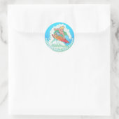 San Diego Surfer Runder Aufkleber (Tasche)