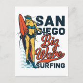 San Diego Surfparadies Vintag Postkarte (Vorderseite)