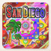San Diego Tropical Friends Untersetzer (Vorderseite)