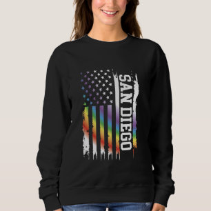 San Diego United Staaten Distressed Rainbow w US F Sweatshirt