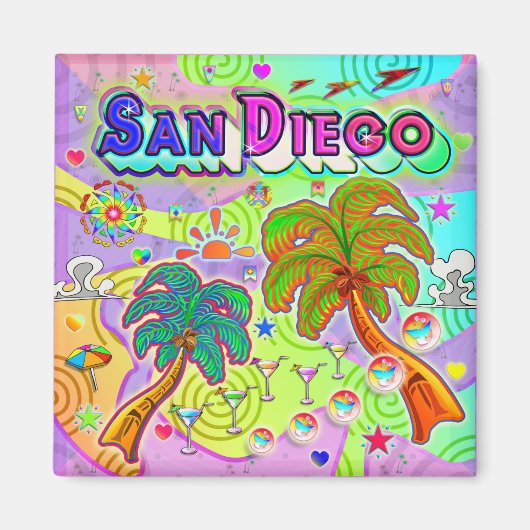 San Diego Urlaub Ziel Magnet (Vorne)