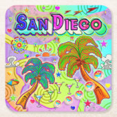 San Diego Urlaub Zielort Untersetzer (Vorderseite)