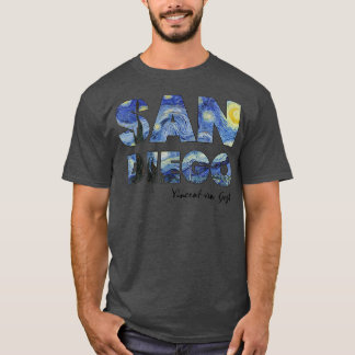 San Diego Van Gogh Starry Night Art Vincent Van Go T-Shirt