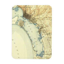 San Diego Vintage Karte Magnet