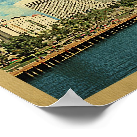 San Diego Vintage Travel Poster (Ecke)