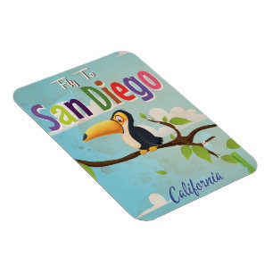 San Diego Vintage Urlaubsposter Magnet