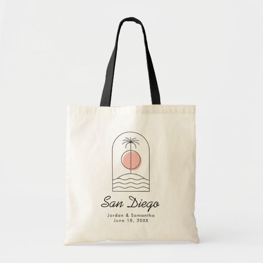 San Diego Wedding Destination Willkommensbags Tragetasche (Vorne)