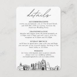 San Diego Wedding Details Eintrittskarte Begleitkarte