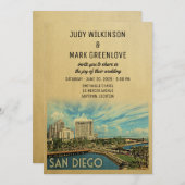 San Diego Wedding Einladung Kalifornien (Vorne/Hinten)