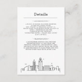 San Diego Wedding | Gästedaten Begleitkarte (Vorderseite)