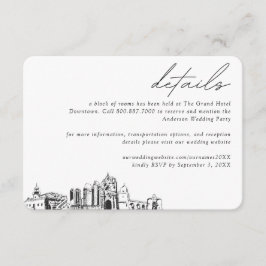 San Diego Wedding Hotel Zimmerblockdetails Begleitkarte