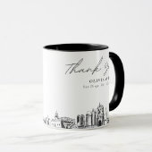 San Diego Wedding Minimal Custom Coffee Tasse (VorderseiteRechts)