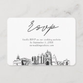 San Diego Wedding Minimalistisch Sketch UAWG Begleitkarte (Vorderseite)