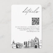 San Diego Wedding Modern Details QR Code Begleitkarte (Vorderseite)