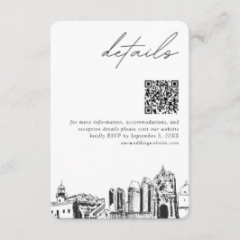 San Diego Wedding Modern Details QR Code Begleitkarte