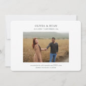 San Diego Wedding Modern Save the Date Einladung (Rückseite)