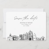 San Diego Wedding Modern Save the Date Einladung (Vorderseite)