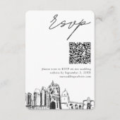 San Diego Wedding Modern UAWG QR Code Begleitkarte (Vorderseite)