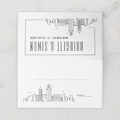 San Diego Wedding | Platzieren Sie die Tabellennam Platzkarte (Außenseite Aufgefaltet)