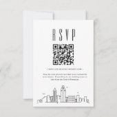 San Diego Wedding QR Code UAWG RSVP Karte (Vorderseite)