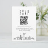 San Diego Wedding QR Code UAWG RSVP Karte (Stehend Vorderseite)