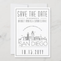 San Diego Wedding | Stilisierte Skyline Save the D