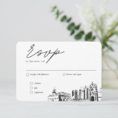 San Diego Wedding Traditionelles UAWG Option Begleitkarte (Stehend Vorderseite)