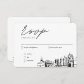 San Diego Wedding Traditionelles UAWG Option Begleitkarte (Vorne/Hinten)