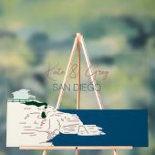 San Diego Wedding Welcome Acrylschild (Neutral)