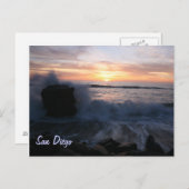 San Diego weht bei Sonnenuntergang Postkarte (Vorne/Hinten)