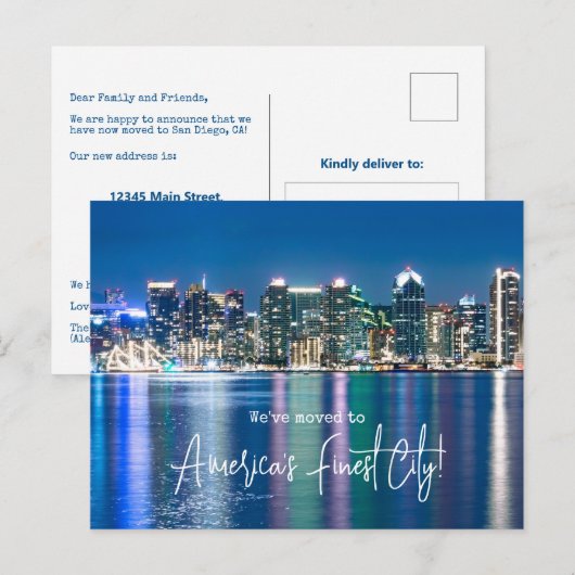 San Diego Wir haben Bewegung Ankündigung Postkarte (Vorne/Hinten)