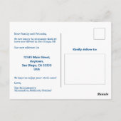 San Diego Wir haben Bewegung Ankündigung Postkarte (Rückseite)