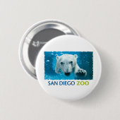 San Diego Zoo-Eisbär Button (Vorne & Hinten)