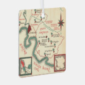 San Emilion Bordeaux Weinkarte Ornament Aus Metall (Vorderseite Rechts)