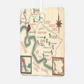 San Emilion Bordeaux Weinkarte Ornament Aus Metall (Vorderseite links)