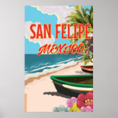 San Felipe Beach Mexico Reiseplakat Poster (Vorne)