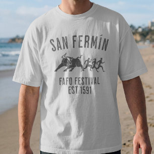 San Fermin Pamplona Spanien Stierlauf T-Shirt