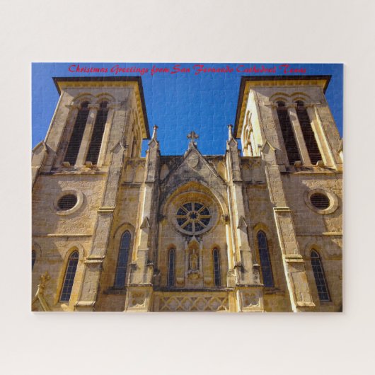 San Fernando Kathedrale Texas.Christmas Grüße Puzzle (Horizontal)