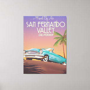 San Fernando Valley Kalifornien Vintage-Reiseposte Leinwanddruck