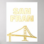 SAN FRAN BRIDGE | san francisco GOLD Foliendrucke (Vorderseite)