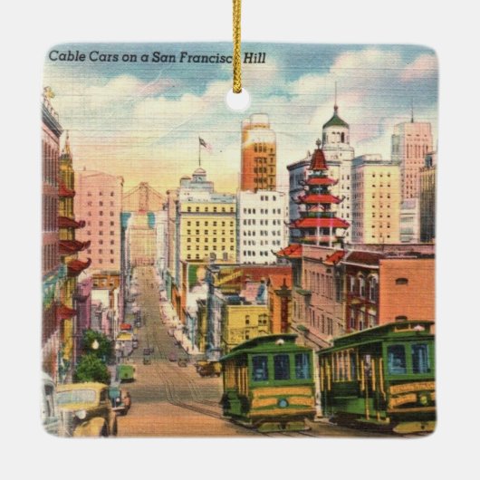 San Fran Cable Cars Keramikornament (Rückseite)