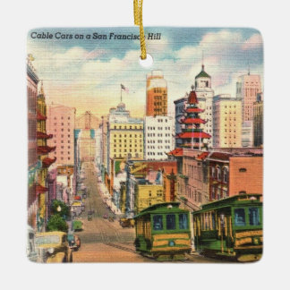 San Fran Cable Cars Keramikornament
