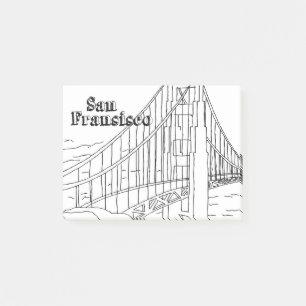 San Fran Golden Gate Bridge Wilhelm Tell Post-it Klebezettel