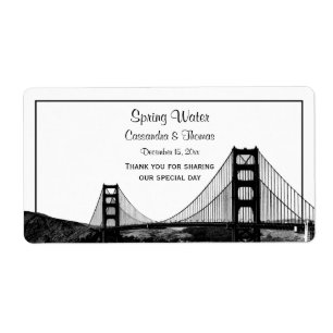 San Fran Skyline Etched BW H Wasserflasche