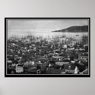San Francisco 1851 Vintag Foto Poster