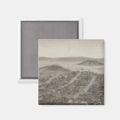 San Francisco, 1862 vom russischen Hügel Magnet (Vorderseite/Rückseite)