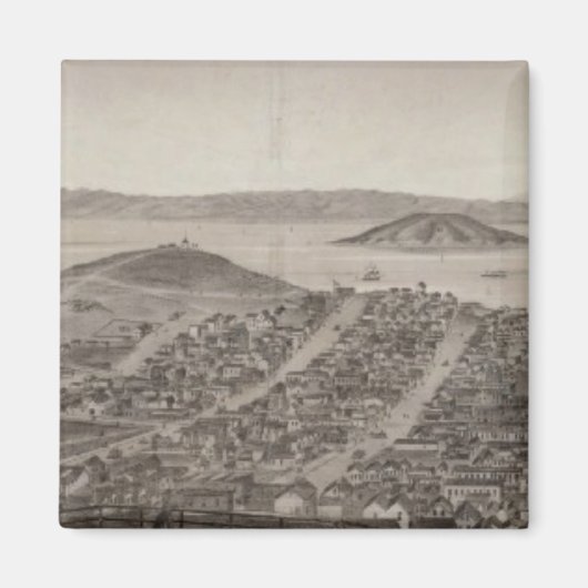 San Francisco, 1862 vom russischen Hügel Magnet (Vorne)